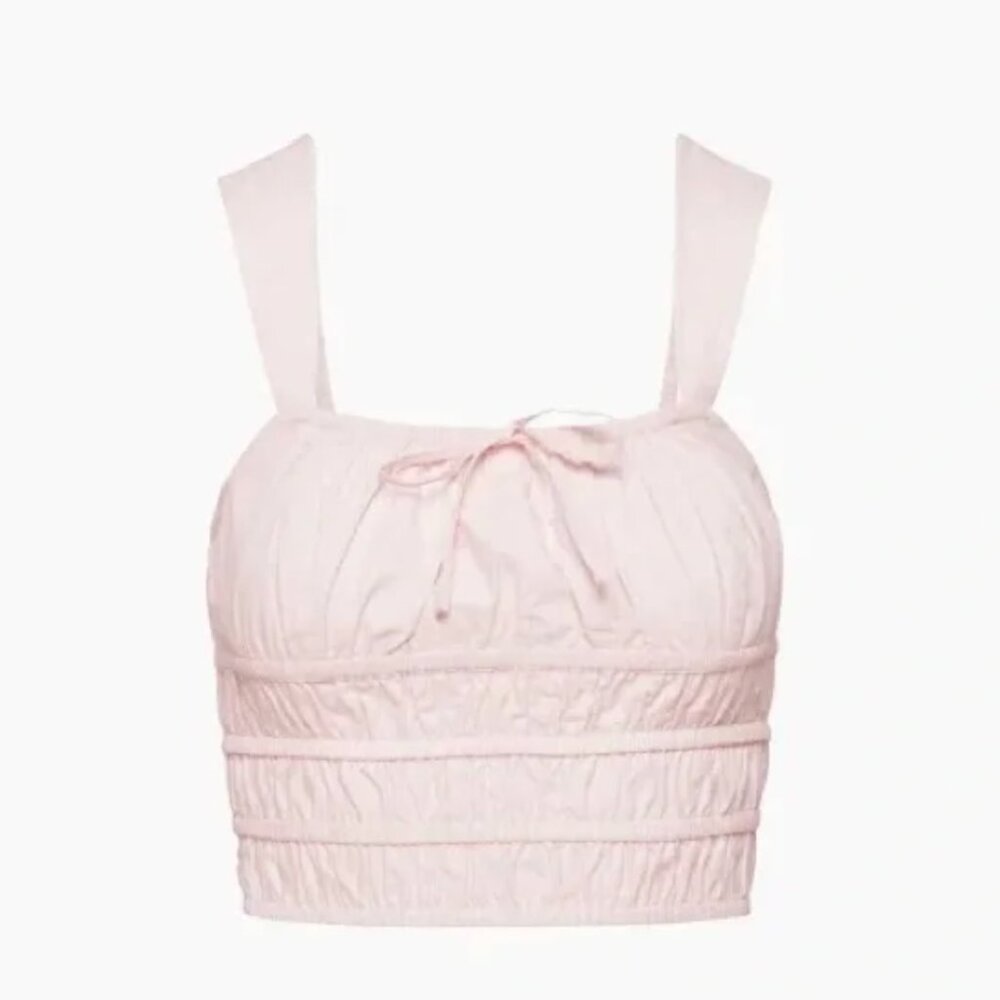 NWT Sunday Best Martine Poplin Top Size XS in Shy Pink